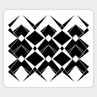 Abstract geometric pattern - black and white. Sticker